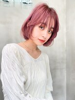 Liberte銀座 大人可愛い小顔ショート×ピンクベージュ
