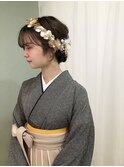卒業式ヘアセット×袴着付け♪yu