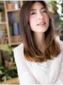 センターパート小顔前下がりエアストレートc5大宮20代30代40代