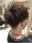 30代40代メンズビジネスナチュラルブラウン爽やかツーブロ