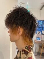エヌアンドエー 春日部東口店(hair shop N&A)&nbsp;波巻きスパイラル×メンズのインナーカラー/裾カラー