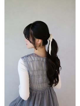 リアン バイ キートス(Lien by kiitos) 結んで可愛い顔まわり/グレージュ/赤み消しカラー//暗髪/韓国風