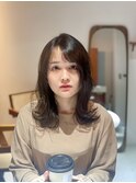 【前迫 隆志】　くびれ　ミディアム　レイヤー　カット