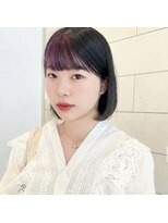 クラメールパリ 福岡(Kraemer Paris)&nbsp;【天神/インナーカラー】イメチェンで私だけの前髪パープルボブ