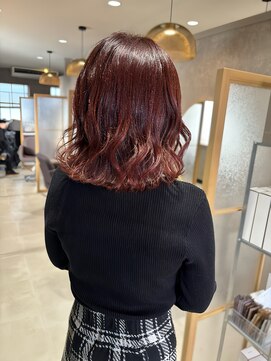 エフ 西大寺(ef) ピンクカラー/暖色カラー/ボブ/巻きスタイル