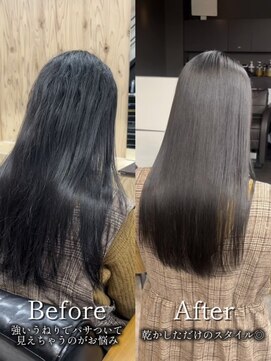 ヌープヘアーアイス(NUUP.hair ici) 【写真で分かる】お悩み解決before→after縮毛矯正ストレート◎