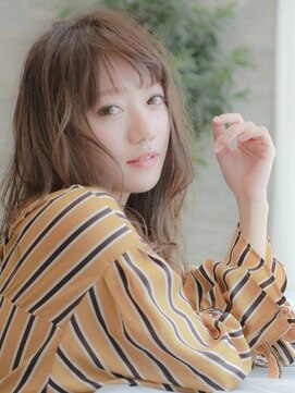 ラ ブレス なんばスカイオ(LaBless) 30代40代◎レイヤー小顔フェザーロング×ジグザグバング3Dカラー