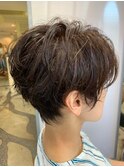 すっきり小顔ショート/ボーイッシュ女子/ユニセックス/大人/40代