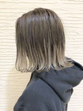 モリオ フロム ロンドン サッポロファクトリー店(morio FROM LONDON) 【morio】札幌ボブ暗髪グラデーション外ハネボブ