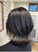 ボブウルフ*イヤリングカラーホワイトベージュ
