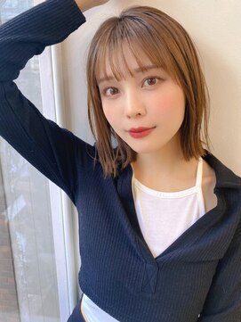 ベイルーム(BAYROOM by HONEY omotesando) 大人可愛い20代30代40代小顔すっきりショートボブ×ラテベージュ