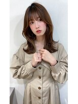 イオエ(ioe)&nbsp;前髪/アンブレラカラー/こなれミディ/イメチェン/ウェーブパーマ