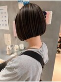 ミニボブ/ショート/ショートヘア/前下がりボブ/ぱつっとボブ