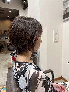 ディッシュ 五反田(dish) ミセスショート/骨格矯正カット/秋冬アンバーベージュ