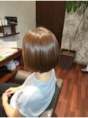 丸いシルエットボブ　30代、40代、50代