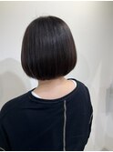丸みボブ＊暗髪ショート