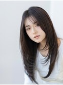 ロングレイヤー/20代30代大人かわいい/オリーブブラウン