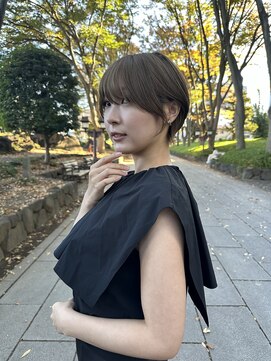 ロンドエニカ 大宮(Lond enika) イメチェン外ハネボブ美髪ワイドバングレイヤーショート/大宮