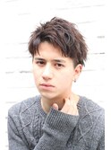アップバング/ツーブロックウルフ/ナチュラルパーマ