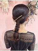 オトナかわいい　タイトアレンジ　お呼ばれヘア