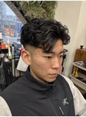 メンズオールバックパーマ