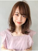 モテ髪ホワイトグレージュチェリーブラウン美髪#276f0613