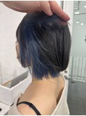 レイヤーボブ　インナーブルー