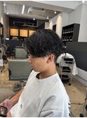 MEN’S HAIR/サーフカール/刈り上げセンターパート/船橋