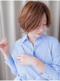 ハイトーンカラーアシンメトリー小顔かきあげボブZ浦和20代30代