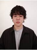 マッシュウルフツイストスパイラルパーマ無造作フェザーパーマ