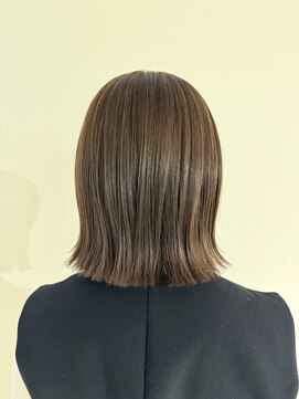 アヴァンスクロス あべのルシアス店(AVANCE.CROSS) 外ハネボブ×オリーブベージュ