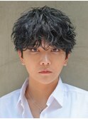 原宿ダウンパーマルーズパーマメンズカットラウンドマッシュ30代