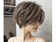 ルートヘアー(Root Hair)の雰囲気（ショートヘアーもブリーチを使ったデザインカラーも大人気です）
