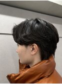 メンズセンターパートニュアンスパーマフェザーパーマ