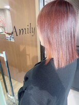 アミリー 成田美郷台店(Amily)&nbsp;暖色系カラー レイヤー ミディアム肩まで切りっぱなし