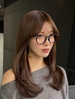 アマテラスゼロ 新宿(AMATELAS zero)&nbsp;AMATELAS /可愛いミディアムレイヤー/ミルクティーベージュ