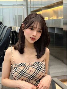 ノク 渋谷(nok) イメチェンピンクベージュ前髪