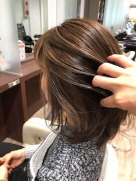 リプルヘアー ウエスト(ripple hair west) ハイライト グレージュカラー