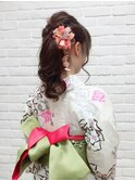 和泉美佳　ガーリー感たっぷりの浴衣ヘア