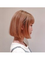 ノノリリ(NONORIRI)&nbsp;20代30代ピンクグレープフルーツ耳かけ結べる長めボブストレート