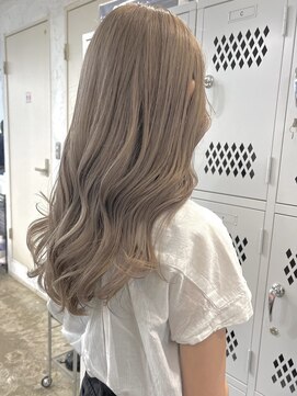 サンク 原宿 表参道(cinq) ミルクティーベージュダブルカラーインナーカラーケアブリーチ