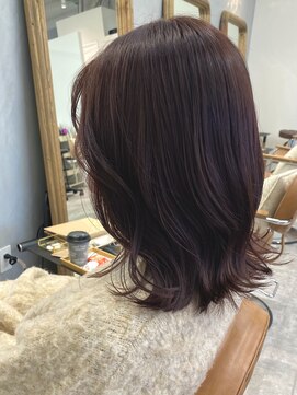 ジル ヘアデザイン ナンバ(JILL Hair Design NAMBA) berry pink♪/暖色系/ゆるふわミディ/抜け感