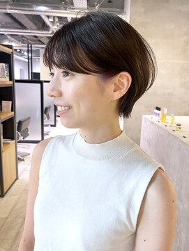 アイティー バイ アルバム 中野店(IT by ALBUM) ダークブラウンショート_グレージュカラーボブウルフ_ba403731