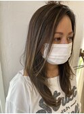 ◯ベージュ&ハイライト
