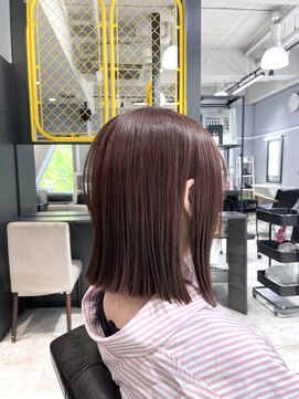 ロイオブジゼル(roi of GiseL) 切りっぱボブ×ピンクベージュ【博多天神】@halu_the_world