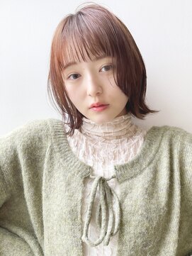 ディッセンバー 神宮前(December) 小顔ボブミニボブ内巻きボブグレージュカラー20代渋谷原宿神宮前