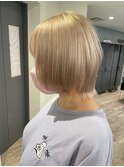 ミルクティーベージュダブルカラーインナーカラーケアブリーチ