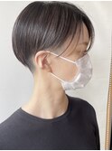 【morio 原宿】刈り上げツーブロックショート　グレージュ