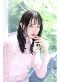 【Aere池袋】黒髪ロング×ラフウェーブ×シースルーバング☆小林