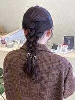 スニュウ(snuw)&nbsp;【snuw_ayano】ラベンダーカラー/三つ編みアレンジ